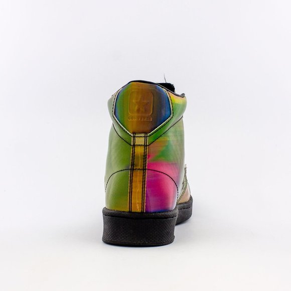 NIB Converse Pro Leather Iridescent Mid Black/Mult - Picture 12 of 14